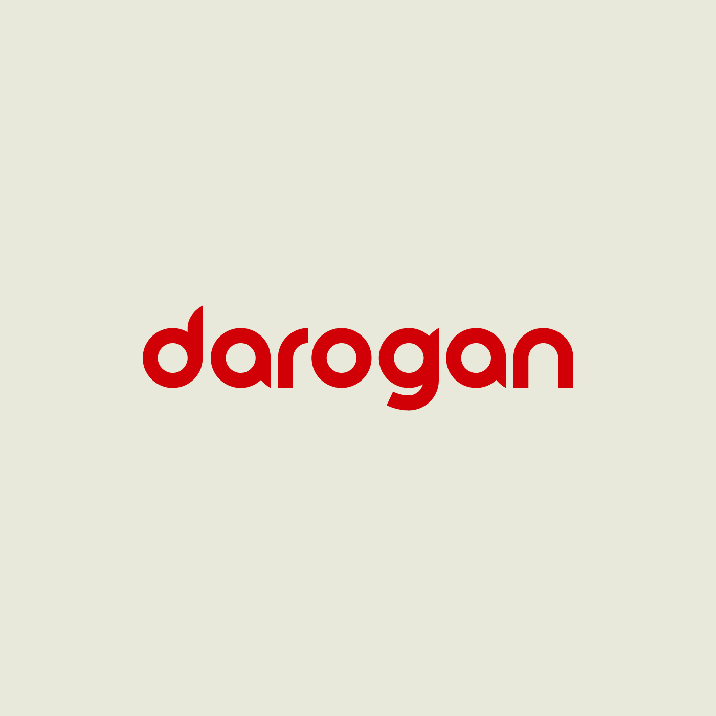 Logo Darogan mewn coch